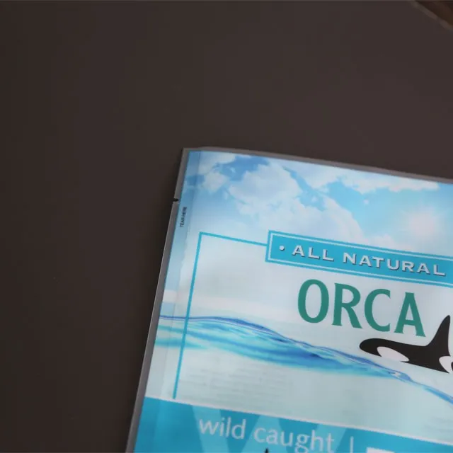 Buy Bulk White Stand Up Pouches for Aquarium Food Customized Gravure Printing Barrier (5)