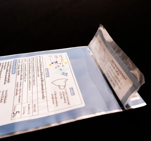 Heat Sealed Plastic Disposable Medical N95 Mask Packaging Bag (2)